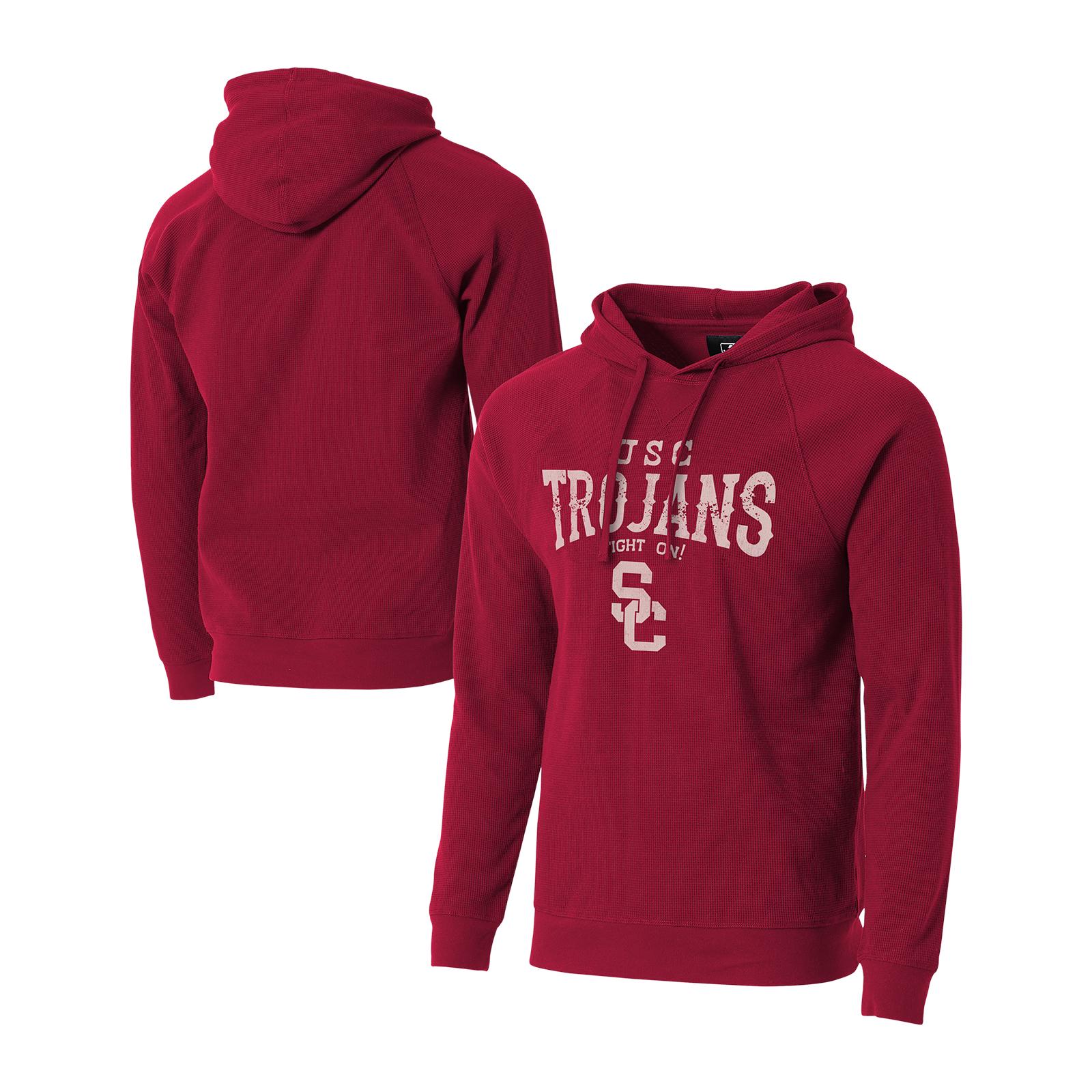 USC Trojans Mens Waffle Knit Pullover Hoodie image01